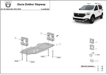 Acier plaque couvercle cache protection EGR Dacia Dokker (2012-2020)