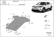 Aluminiowa osłona / blokada katalizatora do Toyota C-HR (2016-2023)