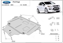 Acier plaque couvercle cache protection moteur Ford Kuga (2008-2012)
