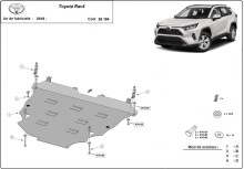 Aluminium plaque couvercle cache protection moteur Toyota RAV 4 (2018-2025)