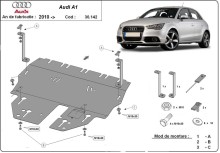 Acier plaque couvercle cache protection moteur Audi A1 (2010-2017)