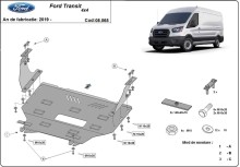 Acier plaque couvercle cache protection moteur Ford Transit  - 4x4 (2013-2023)