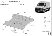 Acier plaque couvercle cache protection boîte de vitesses Mercedes Sprinter (2024-2026)