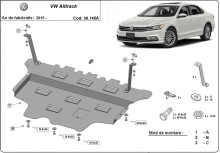 Acier plaque couvercle cache protection moteur VW Passat B8 - manuelle (2015-2023)