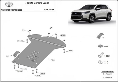 Stalowa Osłona pod katalizator Toyota Corolla Cross (2022-2026)