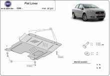 Acier plaque couvercle cache protection moteur Fiat Linea (2007-2018)