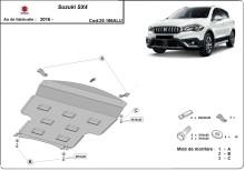 Aluminium plaque couvercle cache protection moteur Suzuki SX 4 (2013-2023)