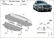 Acier plaque couvercle cache protection moteur Mercedes C-Classe (2014-2021)