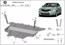 Stalowa Osłona pod silnik Skoda Octavia 3 - reczna skrzynia biegow (2013-2020)