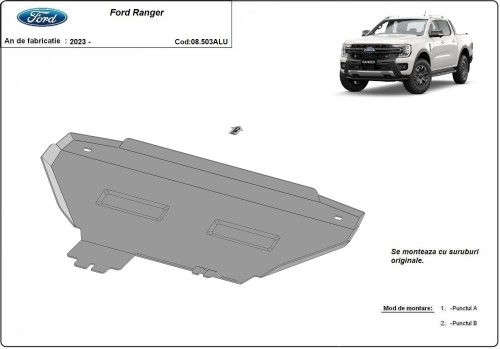 Aluminium Osłona chłodnicy Ford Ranger (2023-2026)