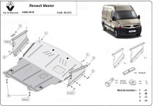 Acier plaque couvercle cache protection moteur Renault Megane E-Tech (1998-2010)