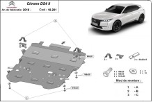 Acier plaque couvercle cache protection moteur Citroen DS4 II (2021-2026)