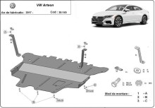 Acier plaque couvercle cache protection boîte de vitesses automatique Volkswagen Amarok (2017-2026)