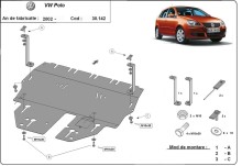 Acier plaque couvercle cache protection moteur Volkswagen Sharan (2003-2009)