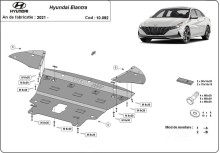 Acier plaque couvercle cache protection moteur Hyundai Elantra (2021-2026)