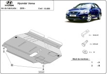 Acier plaque couvercle cache protection moteur Hyundai Verna (2005-2010)