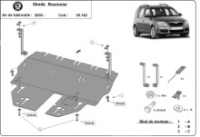 Acier plaque couvercle cache protection moteur Skoda Superb - manuelle (2006-2015)