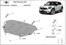 Stalowa Osłona pod silnik Mini Paceman R61 (2012-2016)