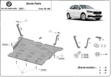 Acier plaque couvercle cache protection moteur Skoda Fabia 2 (2021-2026)