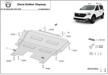 Aluminium plaque couvercle cache protection moteur Dacia Dokker (2012-2021)