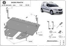 Acier plaque couvercle cache protection moteur Skoda Spaceback (2006-2015)