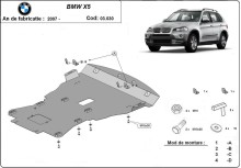 Acier plaque couvercle cache protection moteur BMW X5 (2007-2013)