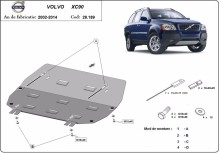 Acier plaque couvercle cache protection moteur Volvo XC90 (2002-2014)