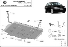 Acier plaque couvercle cache protection moteur Skoda Rapid (2010-2012)