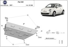 Acier plaque couvercle cache protection moteur Fiat 500 (2007-2026)
