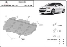 Stalowa Osłona pod silnik Citroen C4 (2008-2013)