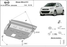 Acier plaque couvercle cache protection moteur Nissan NV300 (2010-2016)