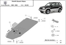 Stalowa Osłona skrzyni biegów Suzuki Grand Vitara (1999-2005)