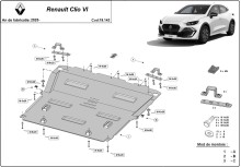 Acier plaque couvercle cache protection moteur Renault Clio (2025-2026)
