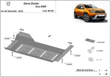 Acier plaque couvercle cache protection système Start-Go EGR Dacia Duster (2018-2020)