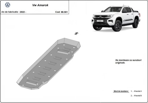 Stalowa Osłona zbiornika paliwa Volkswagen Amarok 2 (2022-2026)