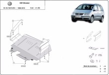 Acier plaque couvercle cache protection moteur Vw Tiguan (1999-2010)