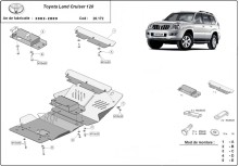 Acier plaque couvercle cache protection moteur Toyota Land Cruiser (2002-2009)