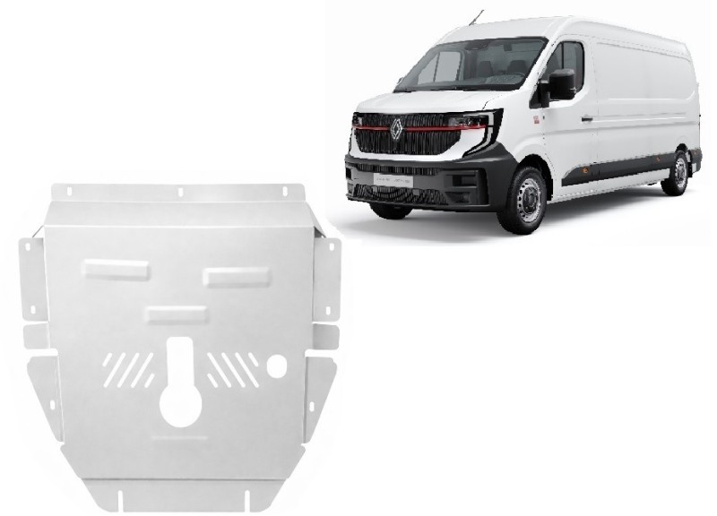 Aluminium plaque couvercle cache protection moteur Renault Master (2024-2026)