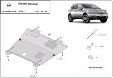 Acier plaque couvercle cache protection moteur Nissan X-Trail T31 - Vers 2.0 (2006-2013)