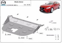 Acier plaque couvercle cache protection moteur Mazda CX3 (2013-2026)