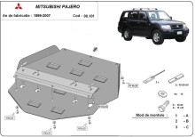 Acier plaque couvercle cache protection boîte de vitesses Mitsubishi Pajero 3 (V60, V70) (1999-2007)