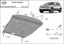Acier plaque couvercle cache protection moteur Nissan Qashqai (2006-2013)