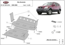 Acier plaque couvercle cache protection moteur Kia Sportage (2001-2006)