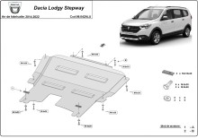 Aluminium plaque couvercle cache protection moteur Dacia Lodgy (2014-2020)