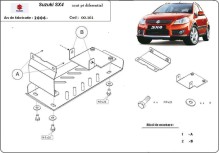 Acier plaque couvercle cache protection différentiel Suzuki SX 4 (2006-2013)