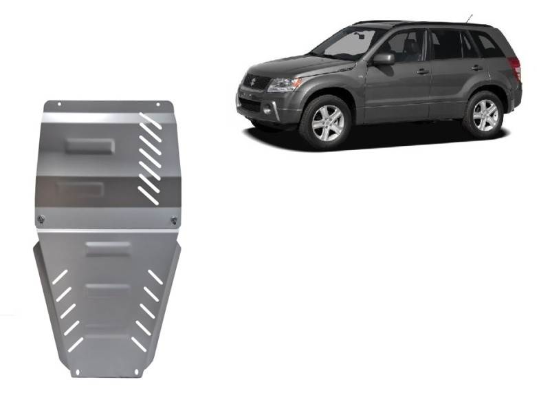 Aluminium plaque couvercle cache protection boîte de vitesses et réducteur Suzuki Grand Vitara (2005-2019)