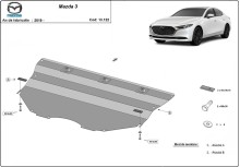 Acier plaque couvercle cache protection moteur Mazda 3 (2019-2026)