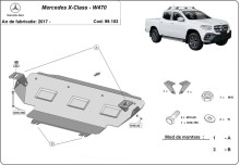 Acier plaque couvercle cache protection de radiateur Mercedes X-Classe (2017-2020)