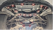 Acier plaque couvercle cache protection moteur Mercedes GLK (2008-2026)