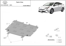 Aluminium plaque couvercle cache protection moteur Toyota Prius (2019-2026)